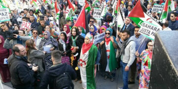 مسيرة بالآلف تستعدّ لتجوب التراب الوطني الإسباني  دفاعاً عن حرية الشعب الصحراوي