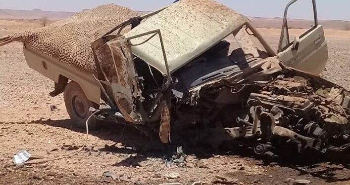 إنفجار لغم قوي بمنطقة “أمدينة أغراشة ” ضواحي نيكجير، ونجاة الشاب المدني الصحراوي ” العالم البشير خيا ” بإعجوبة ( + التفاصيل ).