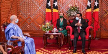 رئيس جمهورية تيمور الشرقية يودع السفير محمد أسلامة بادي بعد إنتهاء مهامه سفيرا مفوضا فوق العادة للجمهورية الصحراوية.