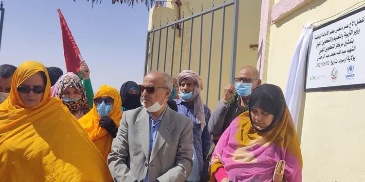 وزير التربية والتعليم والتكوين المهني السيد عمار منصور تدشين معهد جديد للتكوين المهني بولاية آوسرد.