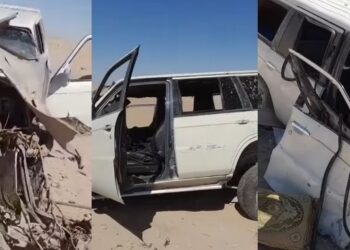 بالفيديــــو : إنفجار لغم أرضي بسيارة ذات الدفع الرباعي  ضواحي بئركندوز يخلف تدمير سيارة نيسان وإصابة سائقها “مخطاري أحمد زين” بجروح متفاوتة الخطورة