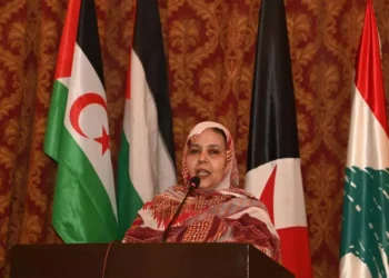 الأمينة العامة للإتحاد الوطني للمرأة الصحراوية تستعرض ببيروت التجربة النضالية للمرأة الصحراوية.